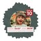 Dark Grey Suede Mat Board for 32x32 Frames - Circle Opening for 26x26 Photos